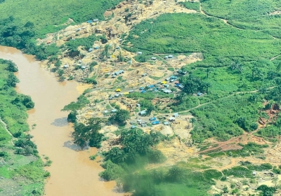 Vue d'un site d'exploitation chinoise 