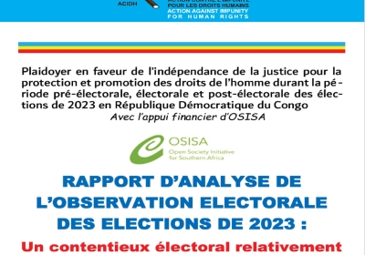 page de couverture du rapport
