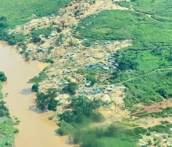 Vue d'un site d'exploitation chinoise 