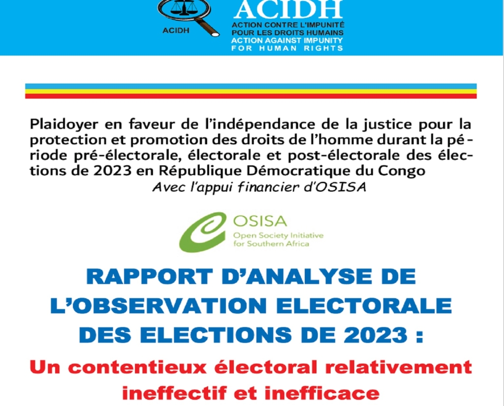 page de couverture du rapport